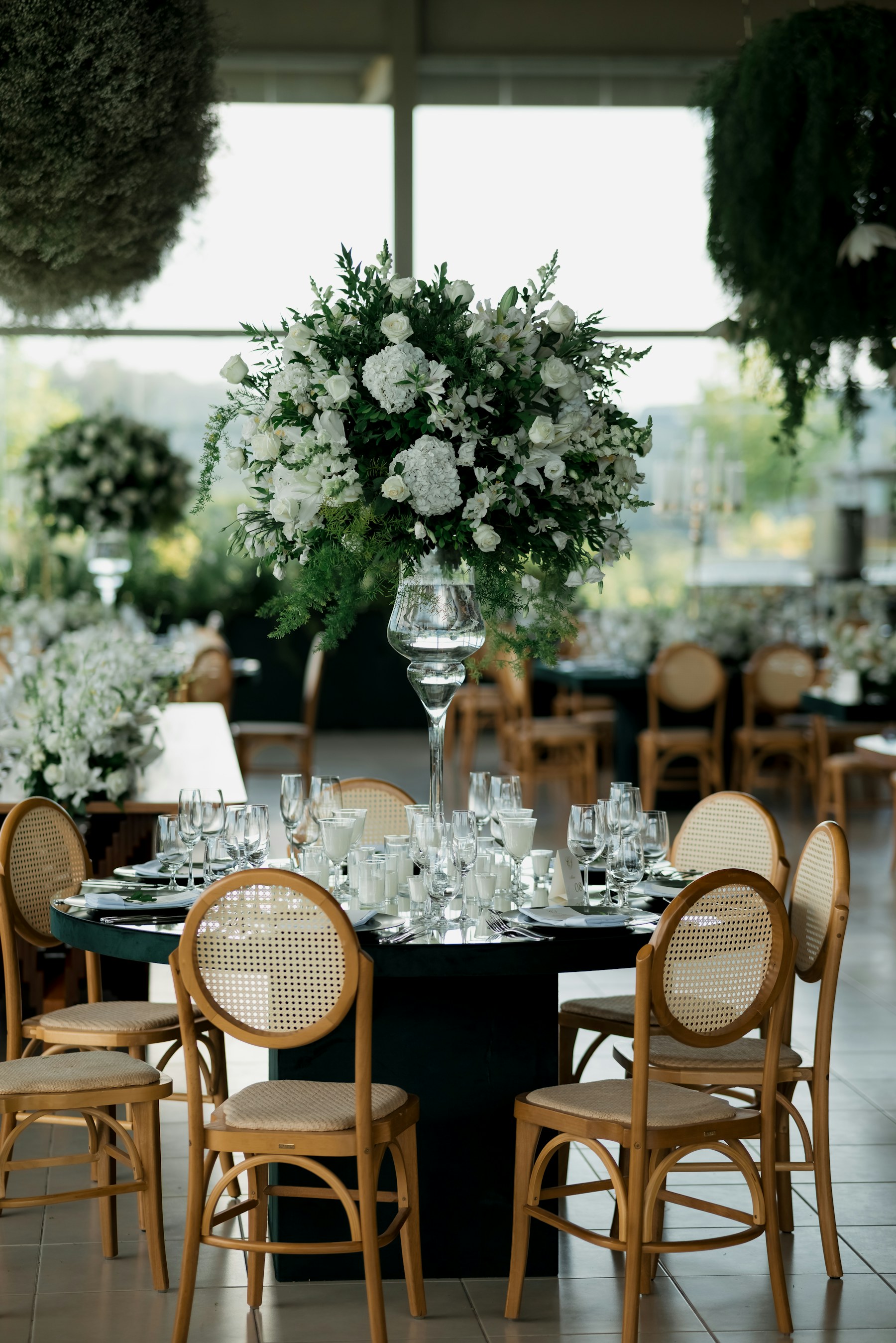 Recepção de casamento elegante